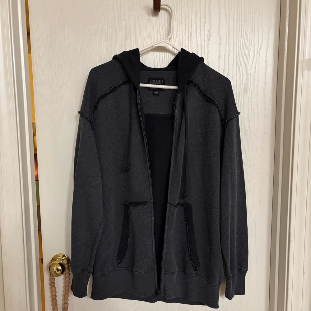 AE OVERSIZED WASHED
ZIP-UP HOODIE